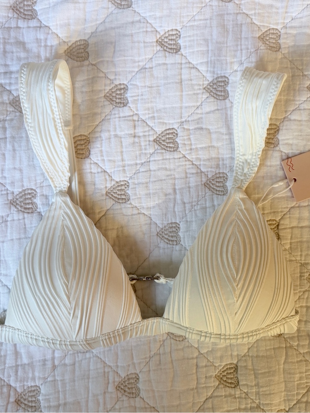 LOU SWIM JOANNE TOP IN SIZE XSMALL, COLOR WHITE